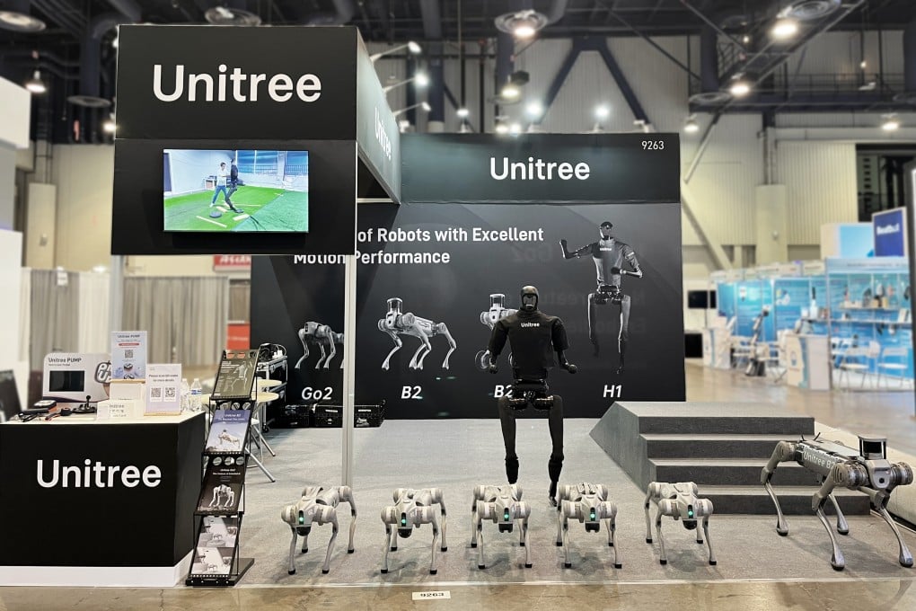 Unitree says its H1 robot, which is now at iteration 4.0, is China’s first full-sized, all-purpose humanoid robot capable of doing backflips and running. Photo: Handout