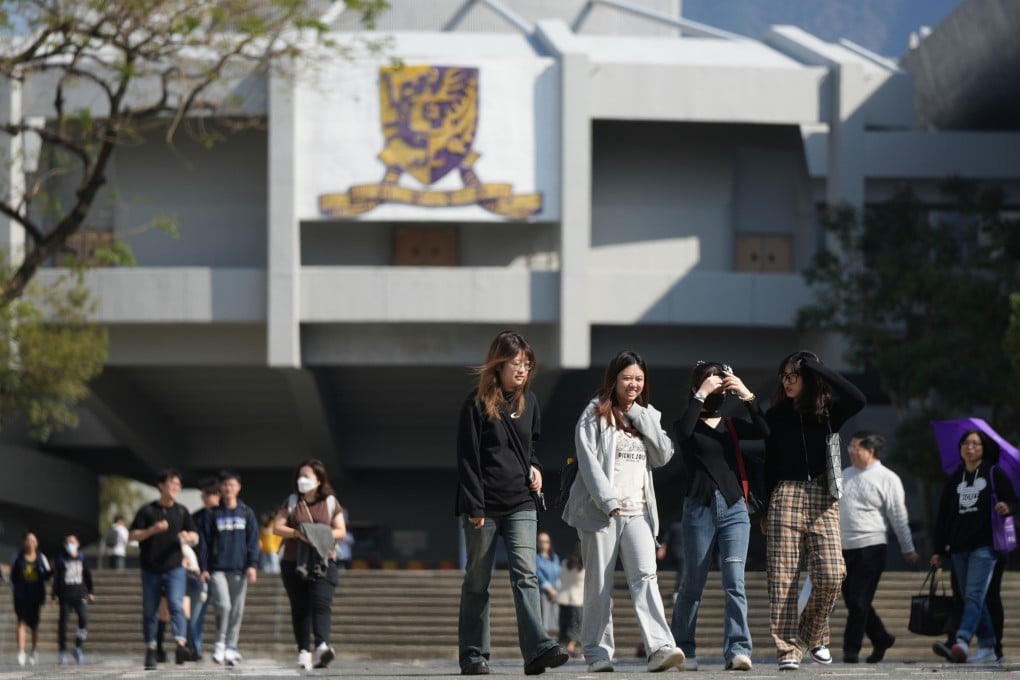Students walk on the campus of Chinese University of Hong Kong on January 10, 2024. Photo: Eugene Lee