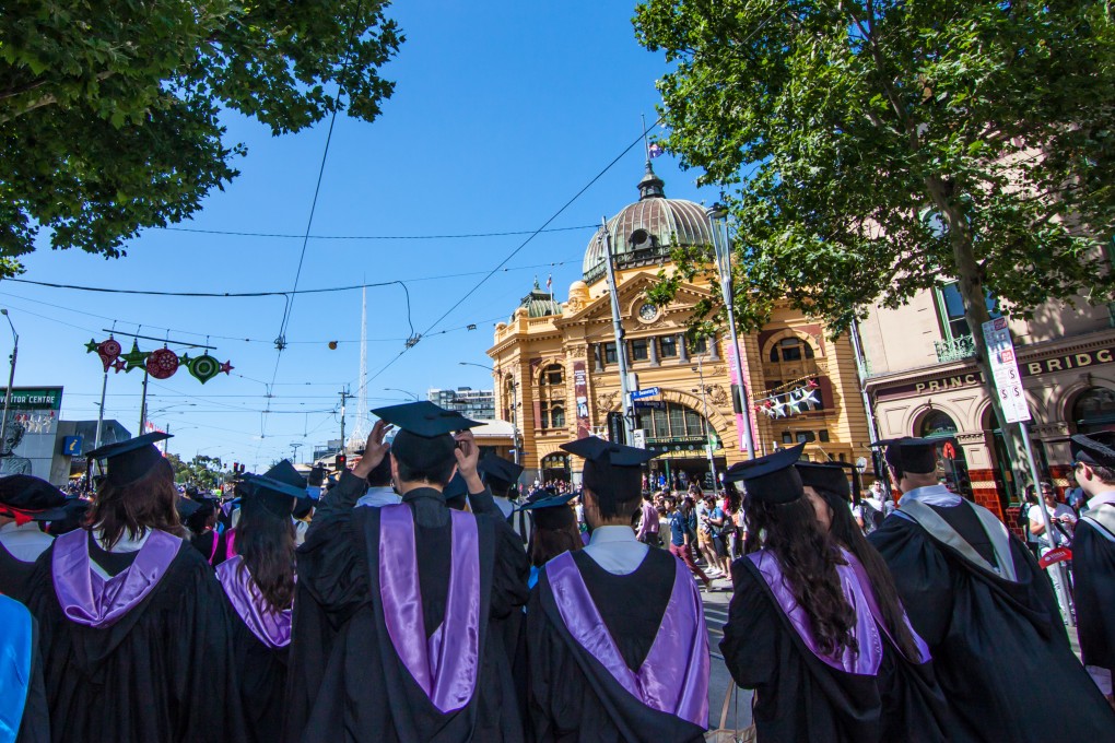 University graduation day in Melbourne. The number of students coming from Nepal, Colombia and the Philippines to Australia has surged more than 300 per cent in recent years. Photo: Shutterstock