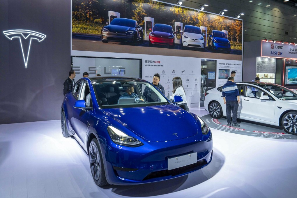 Tesla sold 456,394 Model Y cars in mainland China last year, up 44.8 per cent from 2022. Photo: Bloomberg