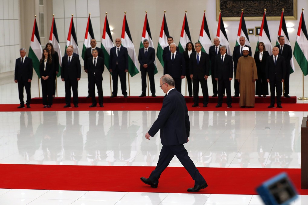 Palestinian Prime Minister Mohammad Mustafa after swearing in. Photo: EPA-EFE