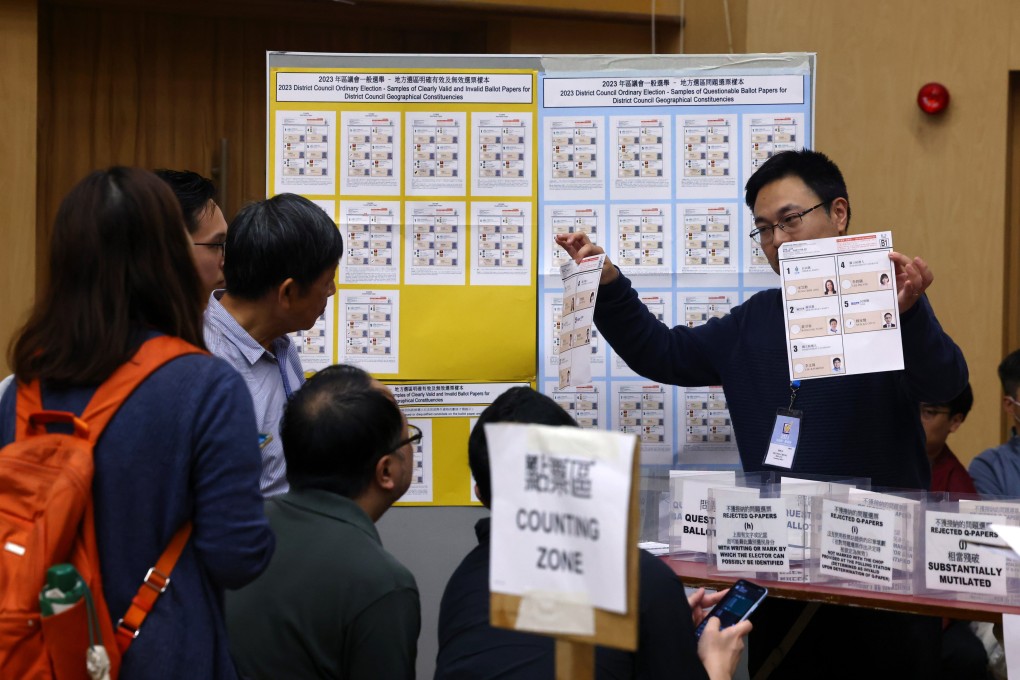 Votes are counted for the district council election last year. Photo: Dickson Lee