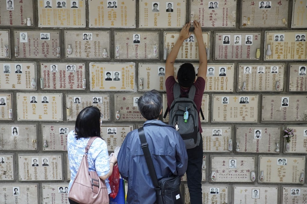 The conventional method in Hong Kong is place remains in columbariums. Photo: Winson Wong