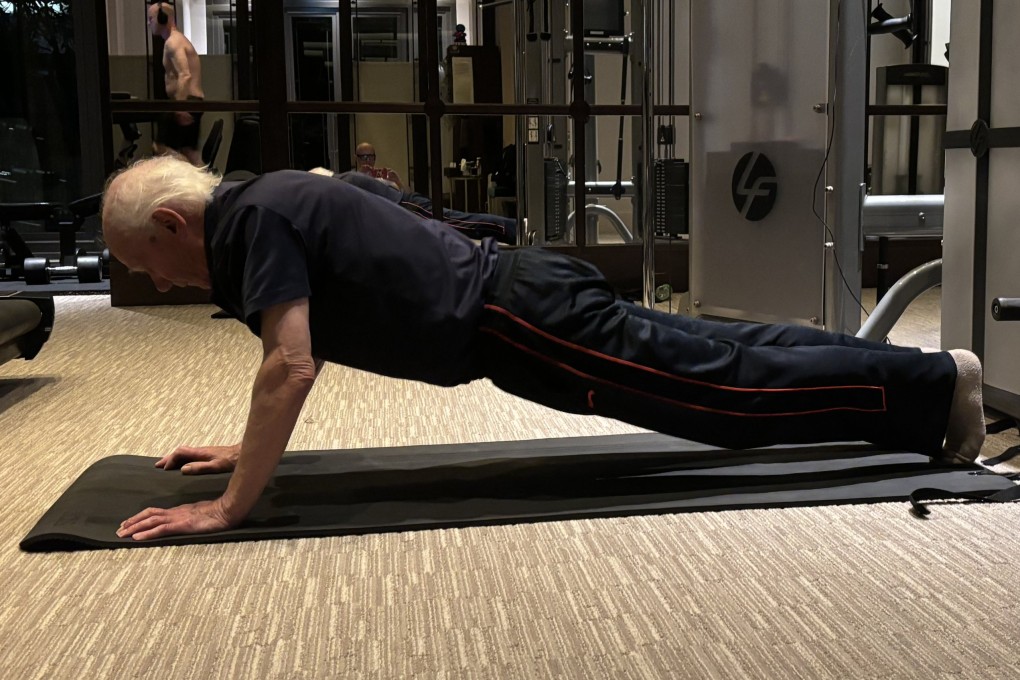 At 98, Andrei Iwanowitsch still regularly does planks, which help improve overall strength and muscular endurance. Exercise is one of many reasons why the Nazi concentration camp survivor has aged well and maintains good overall health. Photo: Andrei Iwanowitsch