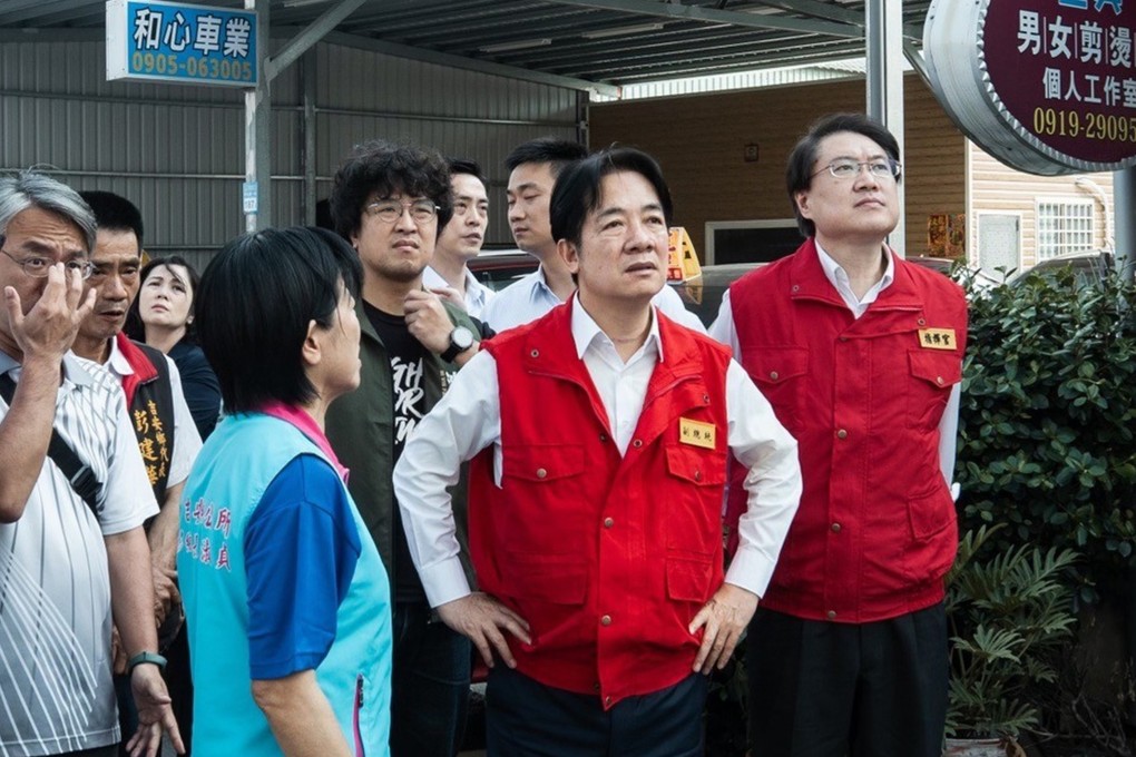 William Lai Ching-te on an inspection tour of Hualien after Wednesday’s earthquke. Photo: Facebook/ William Lai