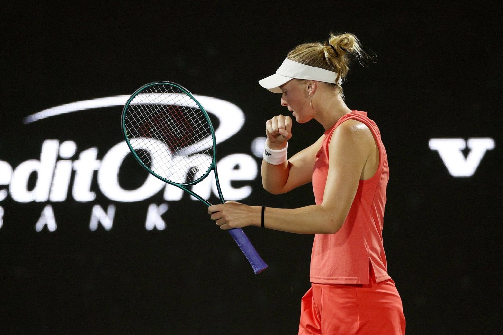 Ashlyn Krueger of the United States reacts during the second set against Daria Kasatkina of Russia at the WTA 500 Credit One Charleston Open. Photo: Getty Images