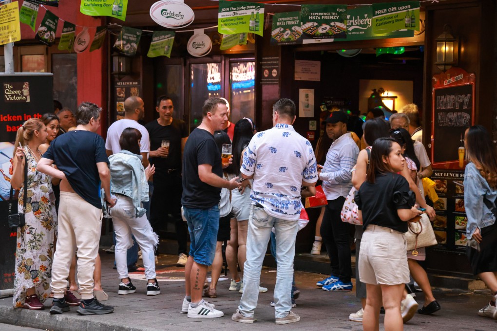 Wan Chai’s bars were busy on Thursday ahead of the weekend’s rugby Sevens action. Photo: May Tse