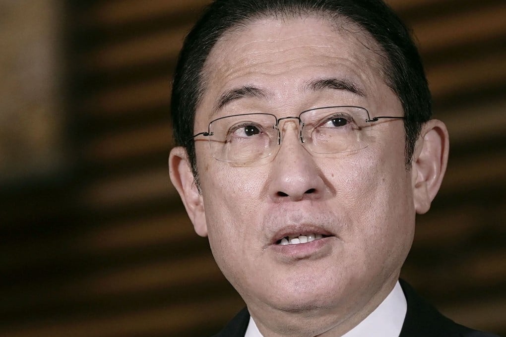 Japanese Prime Minister Fumio Kishida speaks to reporters in Tokyo on Tuesday. Photo: Kyodo