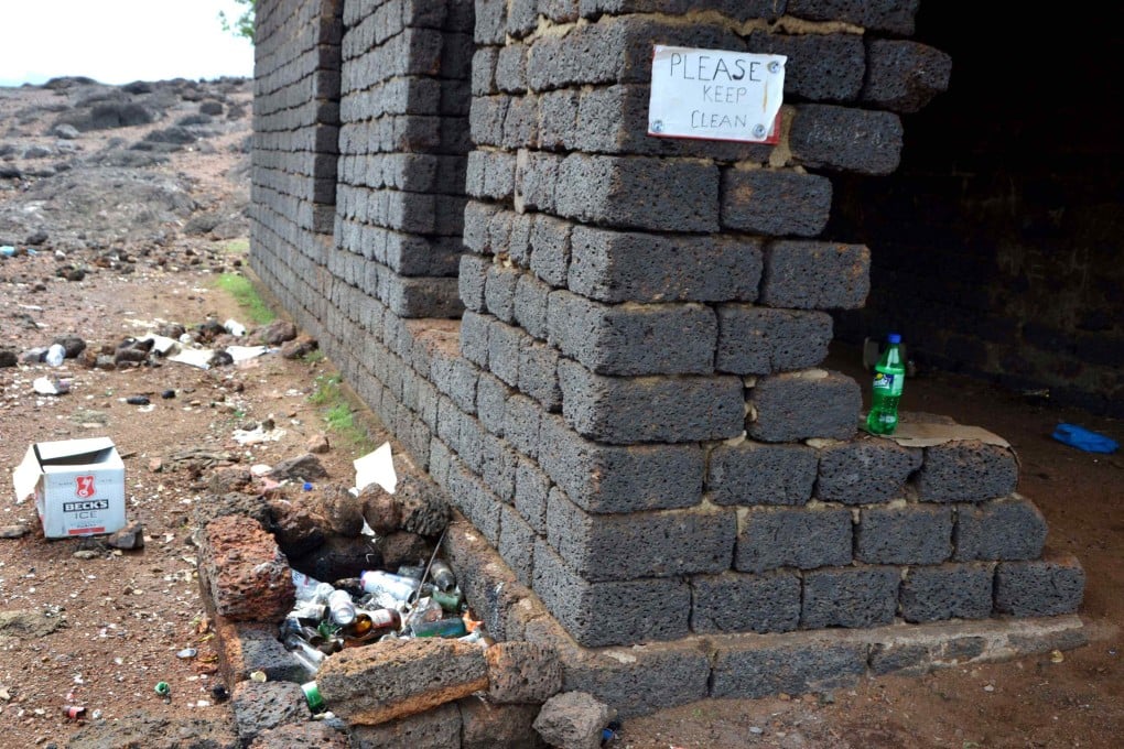 Kurdi in Goa, India, was submerged under a reservoir when a dam was built in 1986. The village reappears during the summer heat, and is a hotspot for selfie takers, who often leave litter and damage buildings. Photo: Arti Das