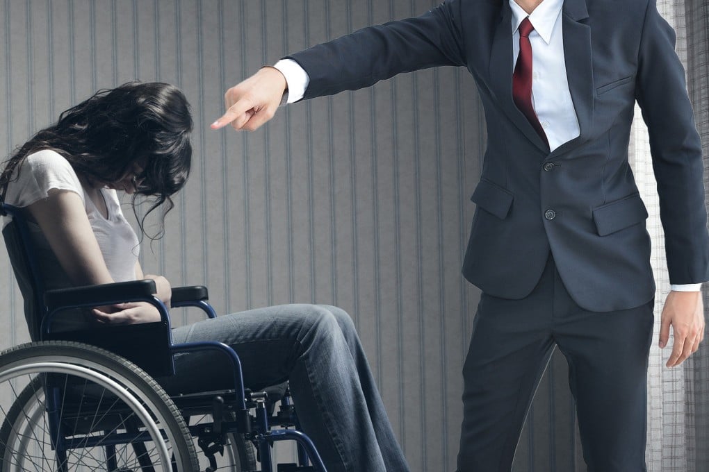 A court in China has ordered an abusive husband who called his disabled wife “trash” to pay her US$4,200 in compensation. Photo: SCMP composite/Shutterstock
