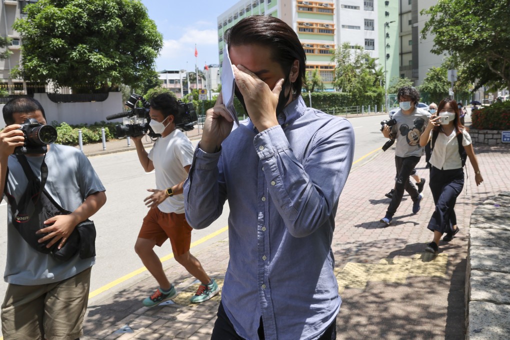 Jacky Ho leaving court in 2022. The mob attack at Yuen Long MTR station is viewed as a tipping point in the 2019 anti-government protests. Photo: Yik Yeung-man