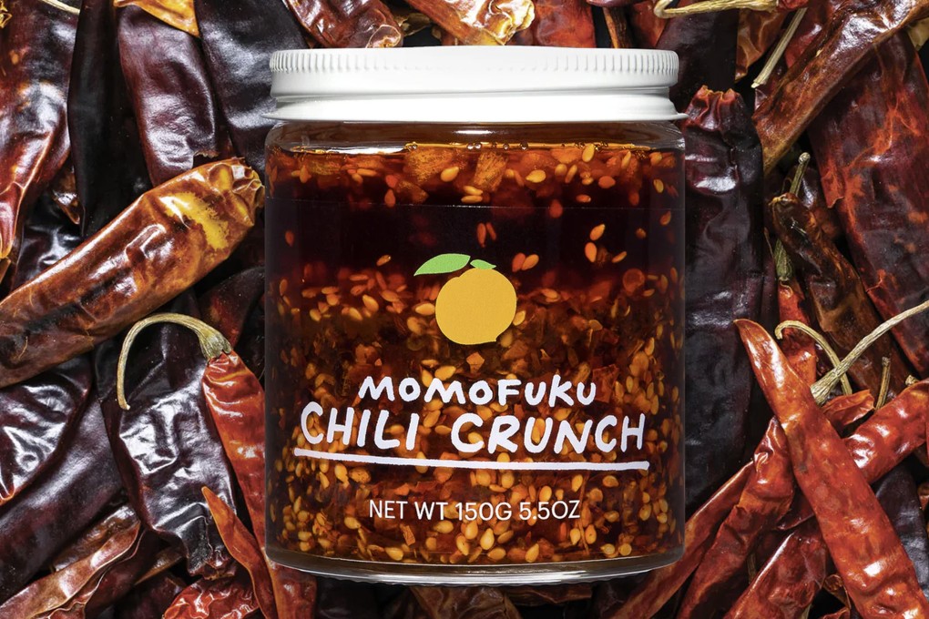 A publicity shot for Momofuku chili crisp. Celebrity chef David Chang’s culinary empire has applied to trademark “chili crunch” in the United States, angering small producers. some of whom have received cease-and-desist letters from its lawyers. Photo: Momofuku