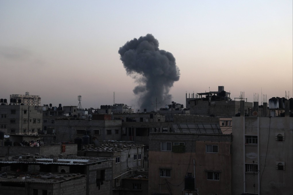 Smoke billows after an Israeli strike in Rafah, southern Gaza Strip, on April 4. Photo: AFP