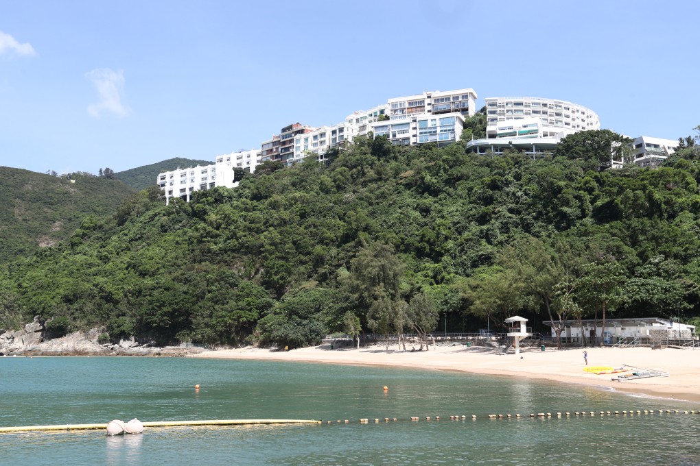 Chung Hom Kok Beach. A source familiar with the case said a man found about 10 packages near the shore and another five floating near a shark prevention net. Photo: Nora Tam