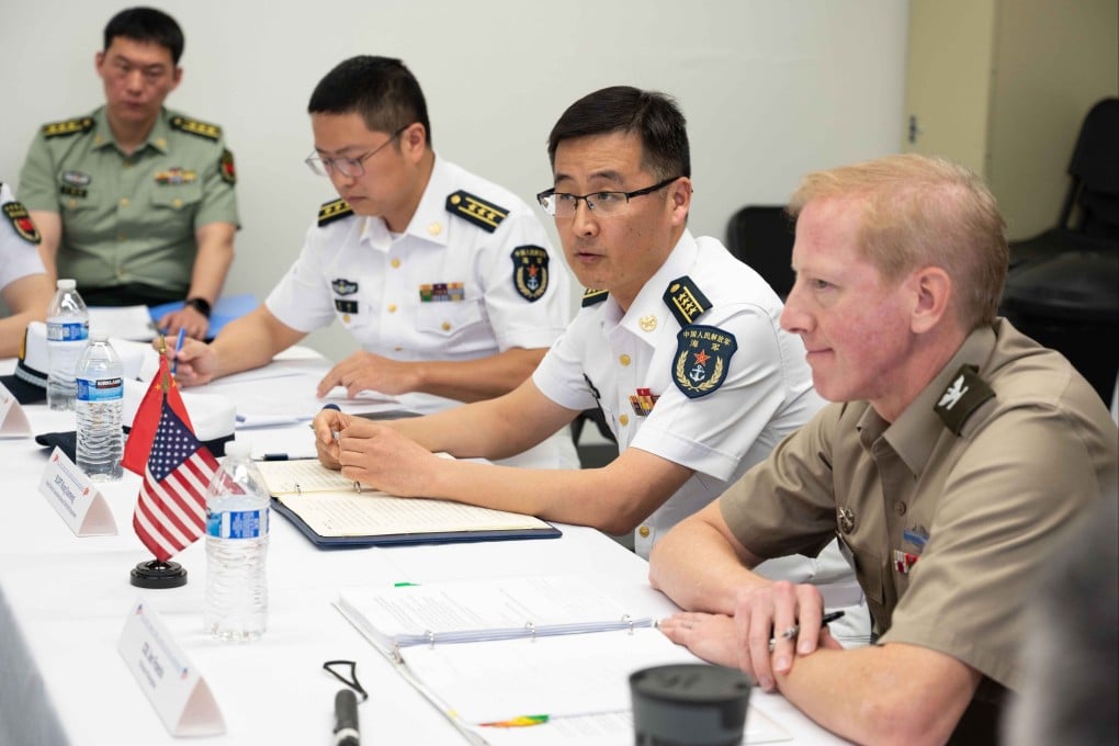 PLA and US military officials at the MMCA working group talks in Honolulu, Hawaii. Photo: US Navy