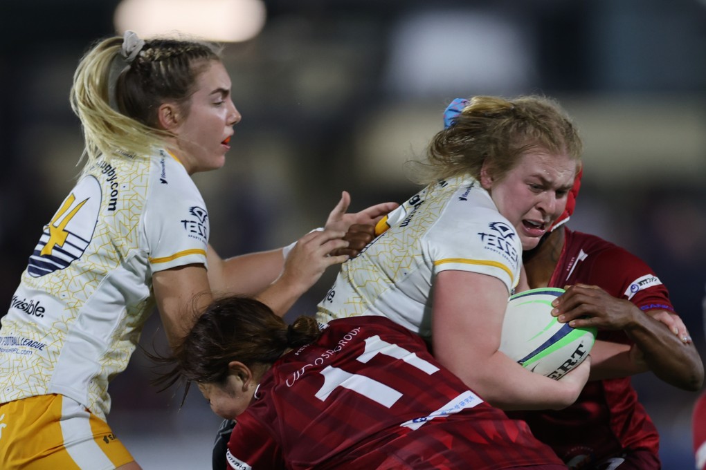 Abi Burton in action in the 2023 Tradition HKFC 10s, as she began her return from serious illness. Photo: Yik Yeung-man
