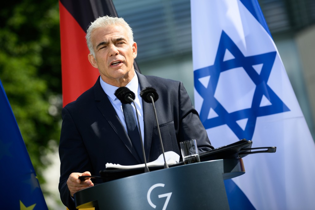 Yair Lapid, then-prime minister of Israel, speaks at a press conference in September 2022. Photo: dpa