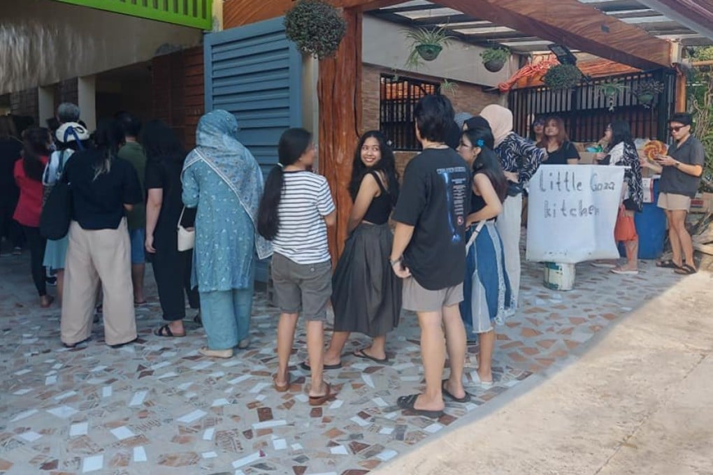People queue at the Taste of Gaza food stall at the Little Gaza event in Quezon City on March 31. Photo: A Taste of Gaza/Handout