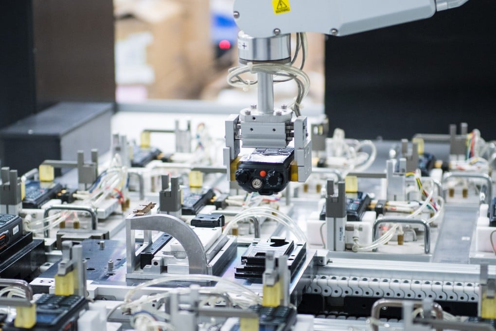 A file photo of a Hytera production line in Shenzhen from December 2018. Photo: Xinhua