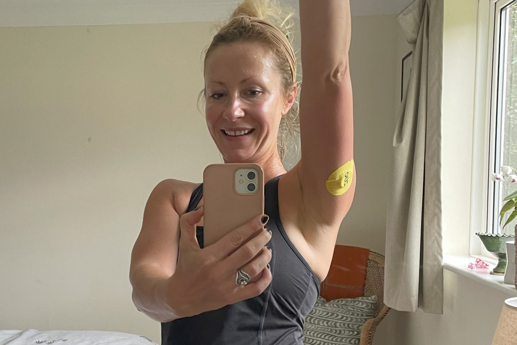 Tara Loader Wilkinson wears a continuous glucose monitor, one aspect of Zoe, a nutrition testing kit with a companion app that, based on your test results, suggests changes in your eating habits. Photo: Tara Loader Wilkinson