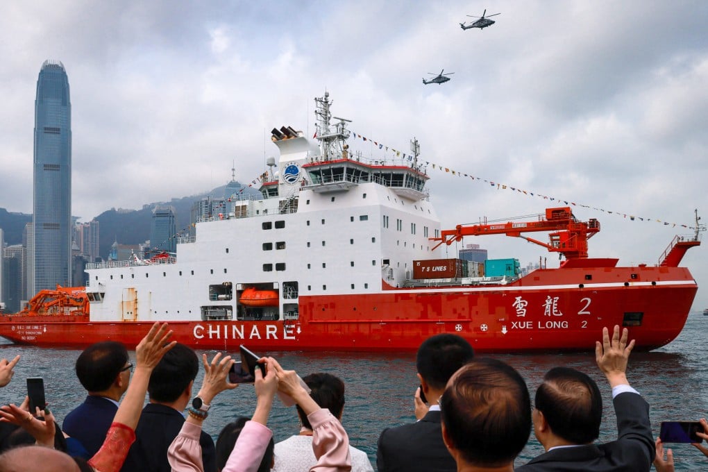 Xue Long 2 arrives in Victoria Harbour. The public will be able to visit the ship by applying for a spot through an online ballot. Photo: May Tse