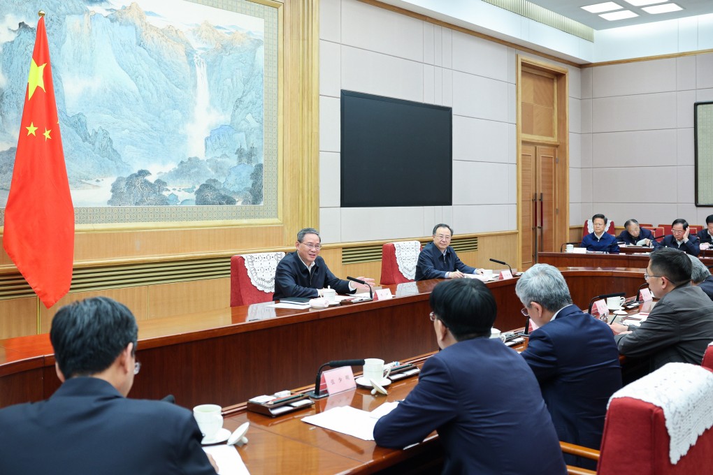 Premier Li Qiang meets with economic experts and business leaders on Monday to discuss the state of China’s economy. Photo: Xinhua