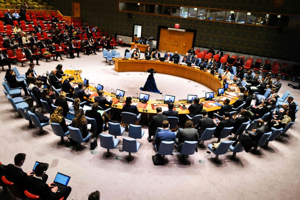 The UN Security Council holding a meeting at UN headquarters in New York. Photo: AFP