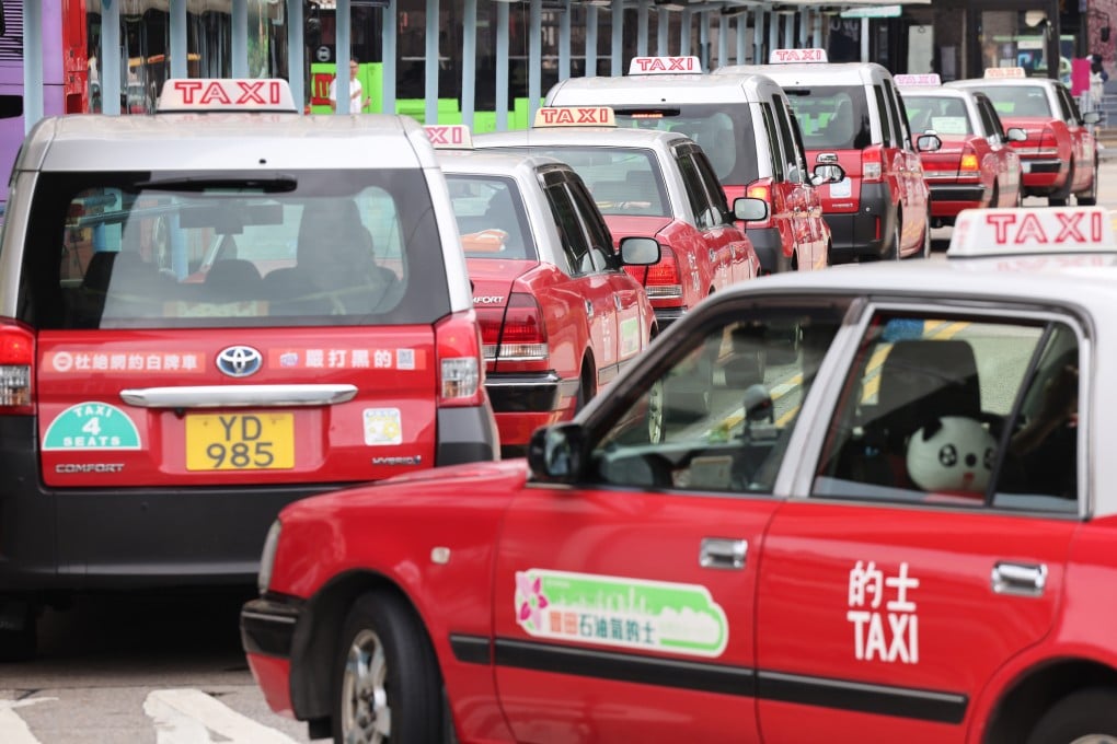 Taxis queue at Tsim Sha Tsui Ferry Pier on April 8, 2024. Photo: Jelly Tse