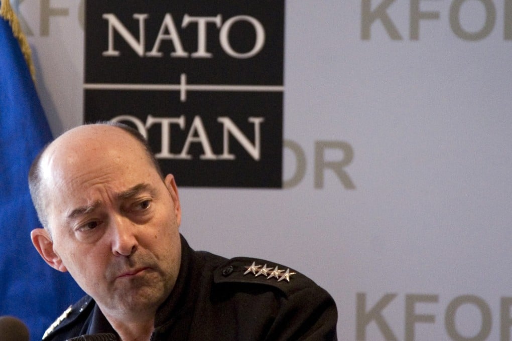 Then-Nato Supreme Allied Commander Europe US Admiral James Stavridis at a press conference in 2009. Photo: AFP