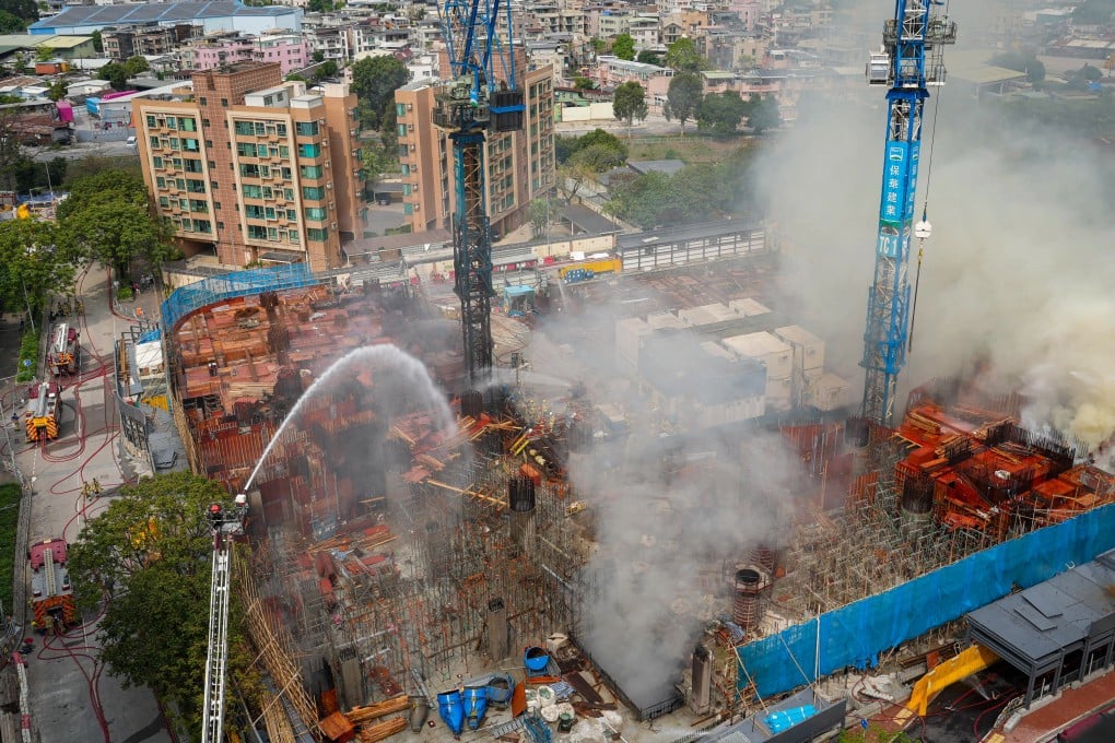Authorities have said two tower cranes at the blaze site are not at an immediate risk of collapsing due to improved conditions on the ground. Photo: May Tse