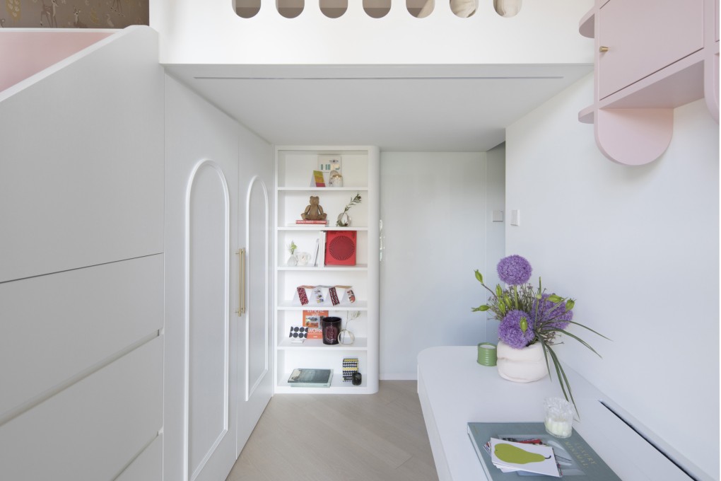 Polished and playful in equal measure, the Barbie Dreamhouse-inspired Ho Man Tin home of a young family shows it may be possible to please everyone. Above: detail from the bedroom of girls aged four and five. Photo: Addy Cheung