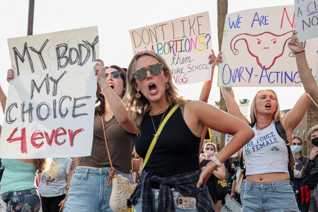 Abortion rights protesters in Tucson, Arizona, in  2022. File photo: AFP