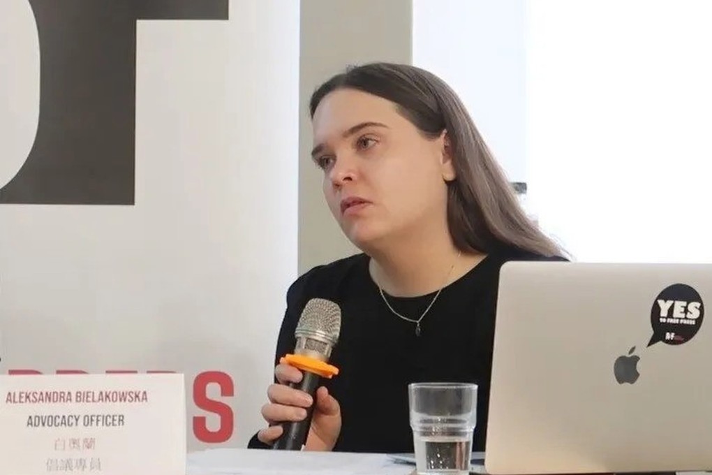 Reporters Without Borders has said advocacy officer Aleksandra Bielakowska was searched and questioned in a detention lasting six hours at the Hong Kong International Airport before she was deported. Photo: Handout