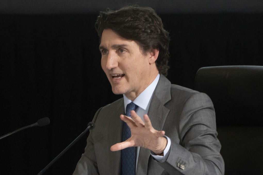 Canada Prime Minister Justin Trudeau at the inquiry on Wednesday. Photo: Canadian Press via AP