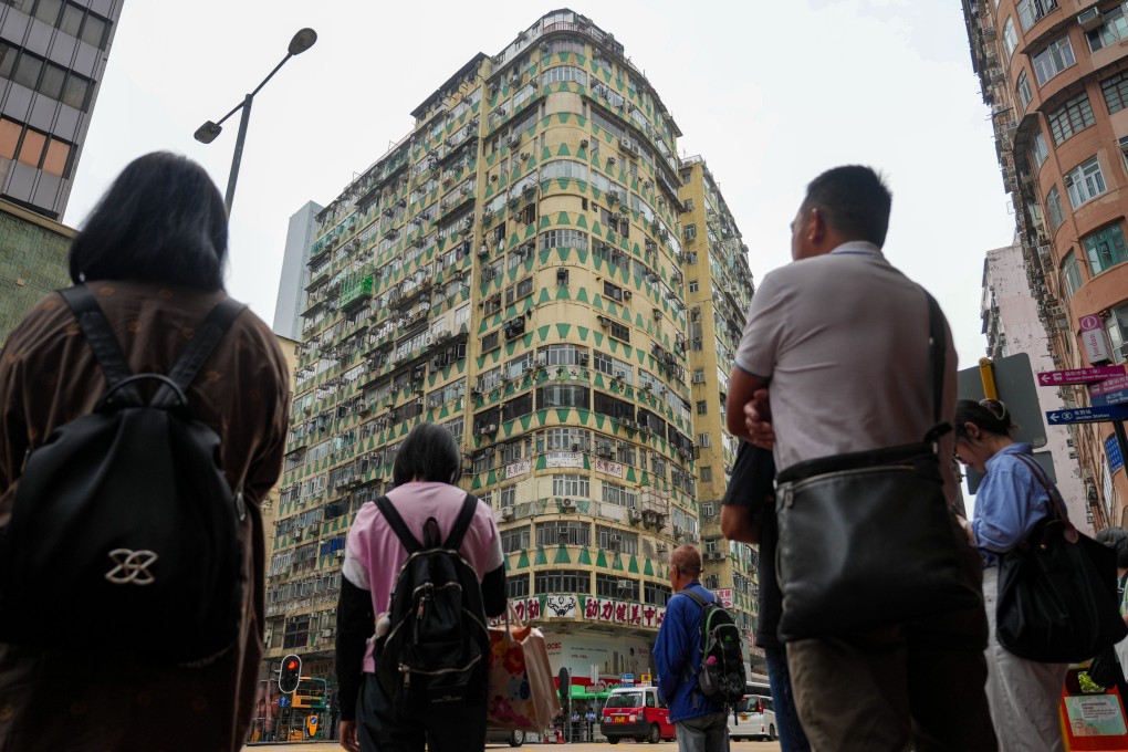 New Lucky House in Yau Ma Tei. The building is home to about 100 subdivided flats. Photo: Sam Tsang