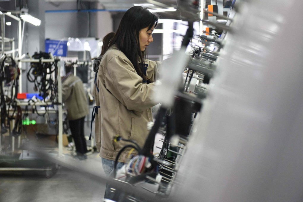 China’s factory-gate prices fell for 18th straight month in March. Photo: AFP