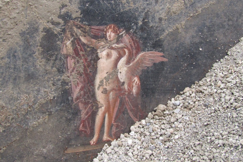 A fresco of a mythological character inspired by the Trojan War at the ancient archaeological site of Pompeii, Italy. Photo: Reuters
