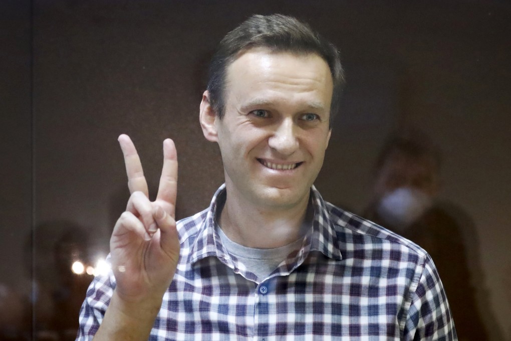 Alexei Navalny in court in Moscow, Russia in 2021. File photo: AP