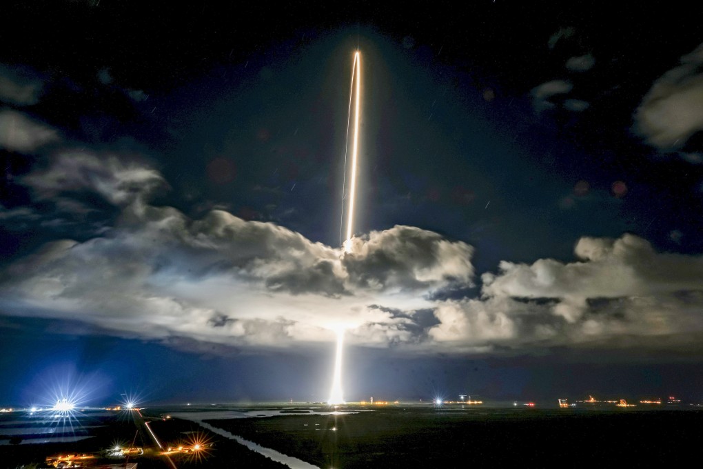 Nasa’s Lucy spacecraft, atop a United Launch Alliance Atlas 5 rocket, launches from Cape Canaveral, Florida in the US on October 16, 2021, for a mission to study the Trojan asteroids in the outer solar system. Photo: Reuters