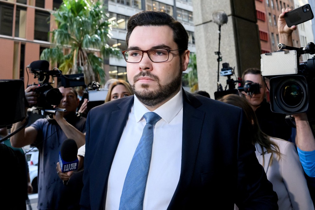 Bruce Lehrmann arrives at the Federal Court of Australia in Sydney on Monday. Photo: AAP Image via Reuters