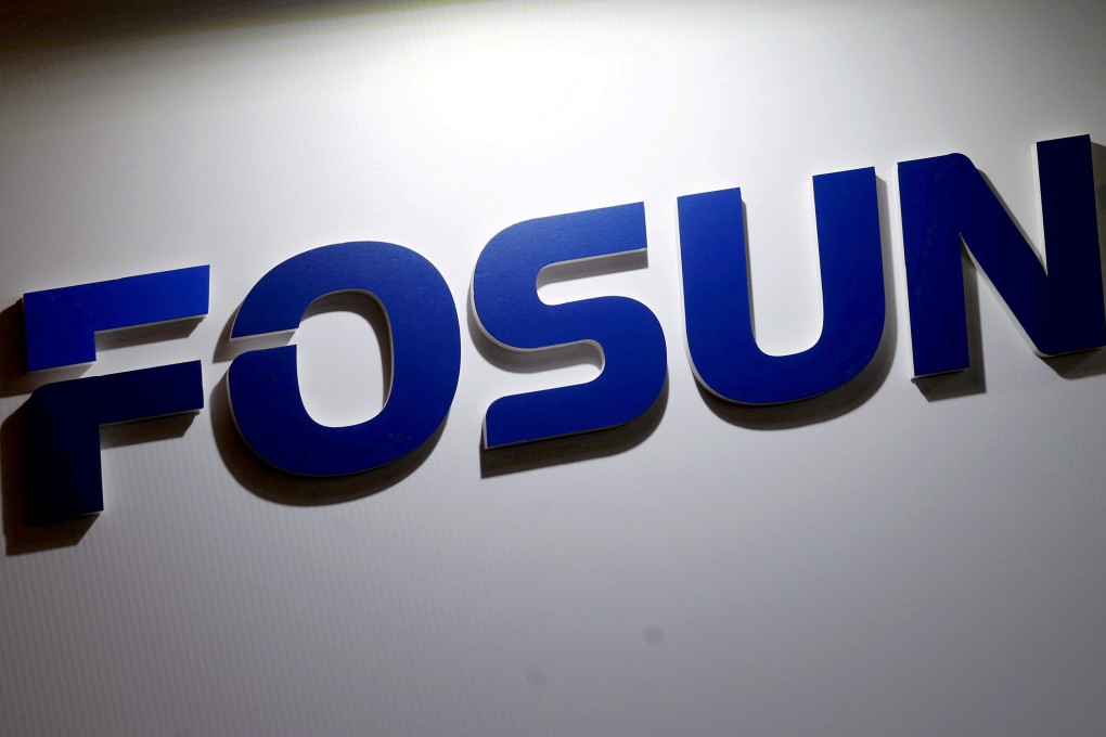 The logo of Fosun International is seen at a trade fair in Hong Kong in 2015. Photo: Reuters