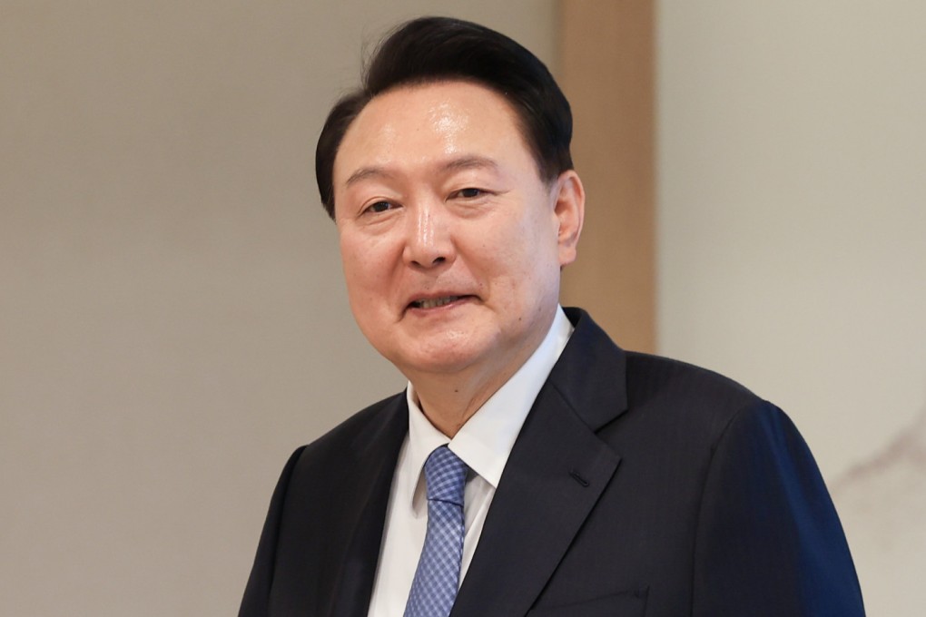 South Korean President Yoon Suk-yeol pictured on Monday during a meeting at the presidential office. Though he says he ‘humbly’ accepts the results of last week’s polls, critics remain sceptical of significant changes to his governance style. Photo: Yonhap/via dpa