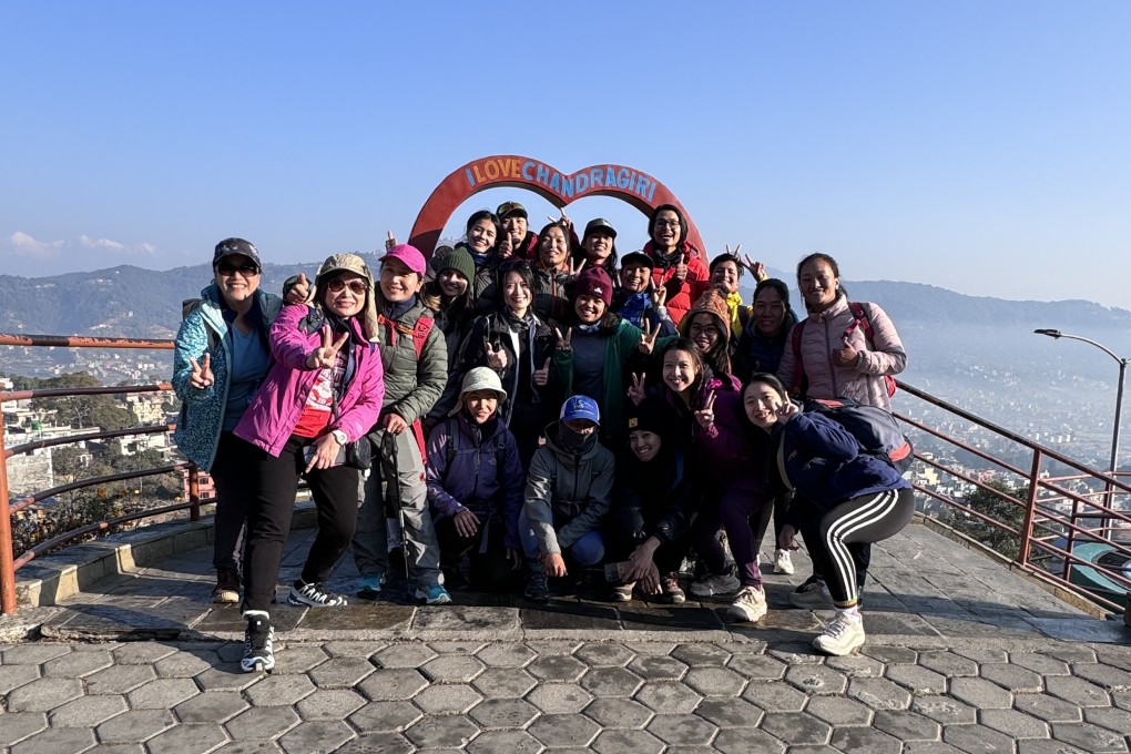 The Travel Kind volunteers experienced the natural beauty of Nepal on a hike with the young women they trained. Photo: Handout