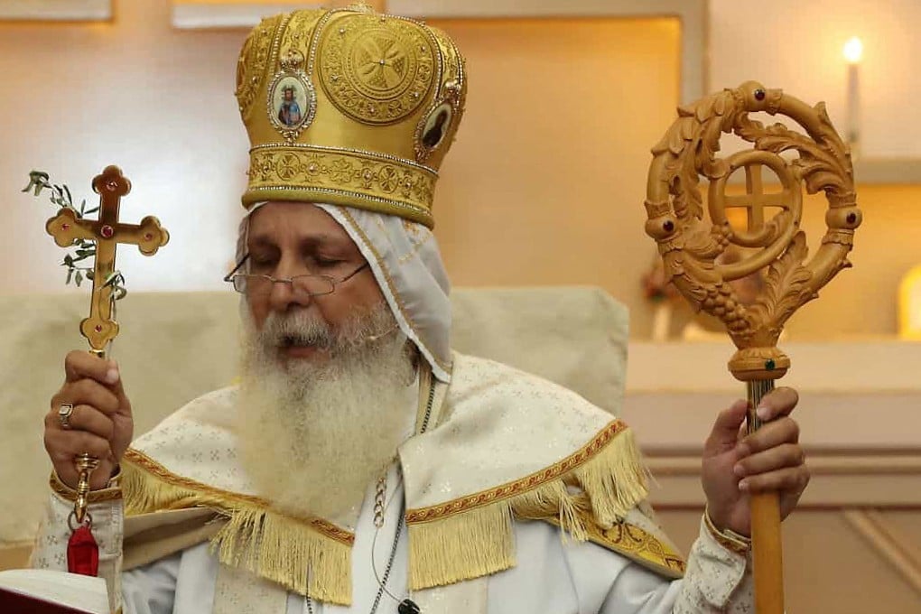Bishop Mar Mari Emmanuel during the 2023 Holy Resurrection Feast services in Sydney. Photo: AAP Image/Christ The Good Shepherd Church via Reuters