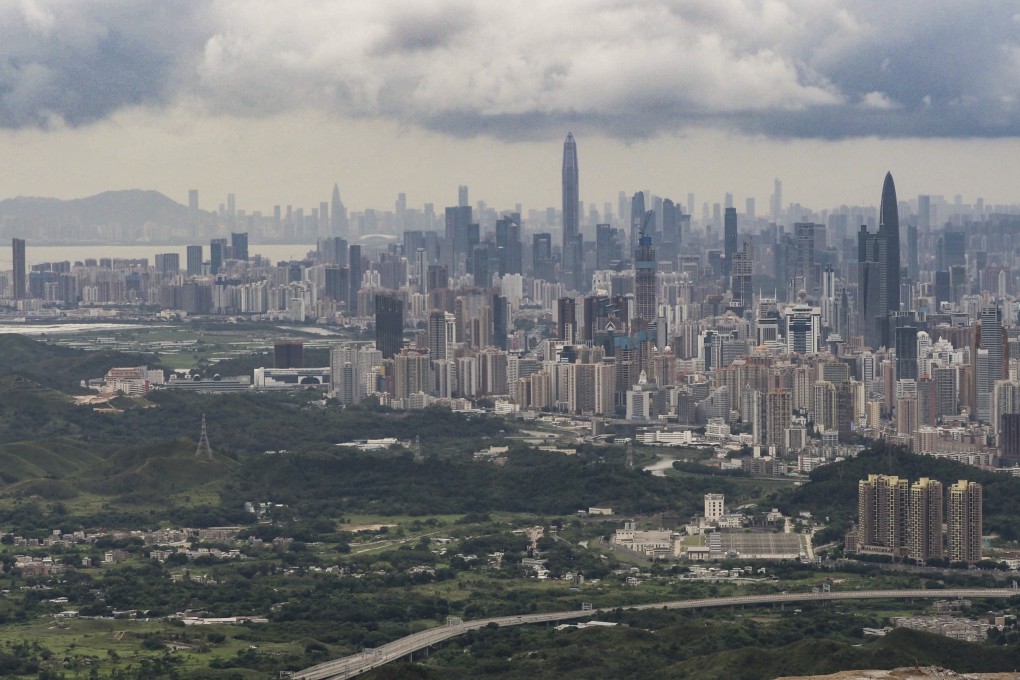 The Shenzhen area and the border with Hong Kong from Robin’s Nest, part of the area earmarked for major redevelopment. Photo: Martin Chan