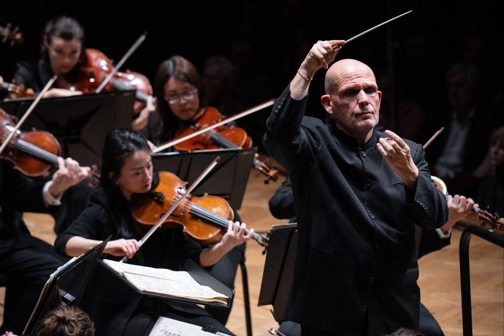 Music director Jaap van Zweden conducts the Hong Kong Philharmonic in the orchestra in a concert in Brussels, Belgium, during its delayed February 2024 tour of European concert halls. Photo: Desmond Chan/HK Phil