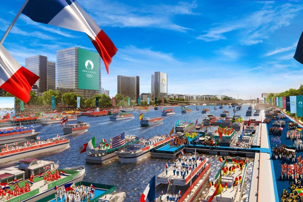 An illustration of the planned opening ceremony at the Paris Summer Olympics, which will take place on the city’s River Seine. It’s one of our eight summer holiday ideas for 2024. Photo AFP