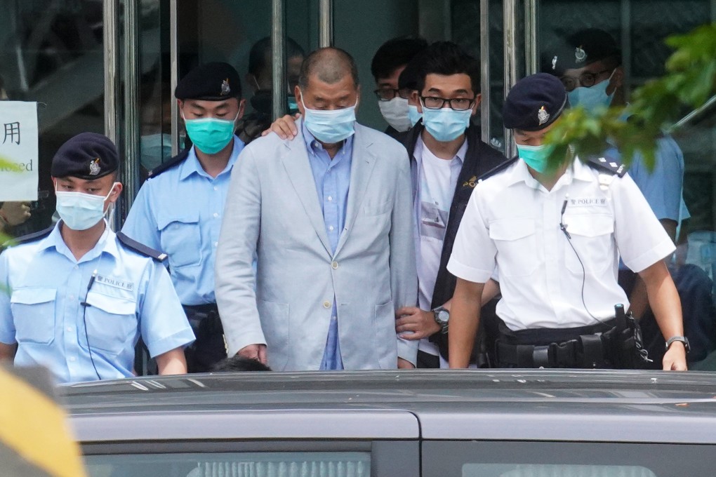 Jimmy Lai is standing trial on two conspiracy charges of collusion with foreign forces and a third count of conspiracy to print and distribute seditious publications. Photo: Winson Wong