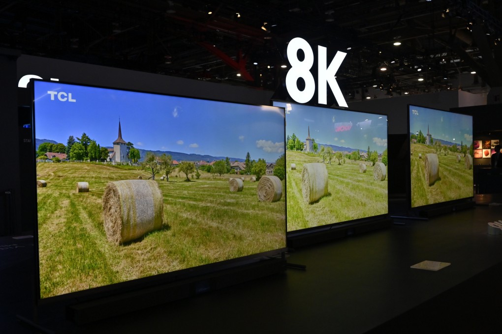 Televisions featuring 8K technology are displayed at the TCL booth during CES 2020 in Las Vegas. Photo: Getty Images