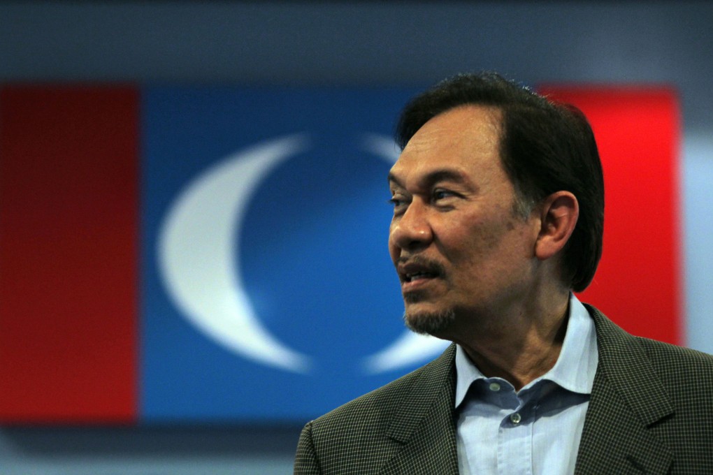 Anwar Ibrahim visits the Pakatan Rakyat Keadilan (PKR) headquarters in Kuala Lumpur for a press conference in 2012. Photo: AFP